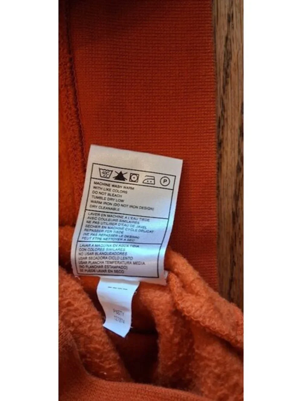 Vintage Boys Nike Air Gray/Orange/White Hoodie L(14-16)